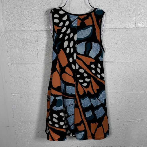 24/7 Comfort Apparel Butterfly Print Scoop Neck Tank Top, orange butterfly XL - Picture 6 of 6